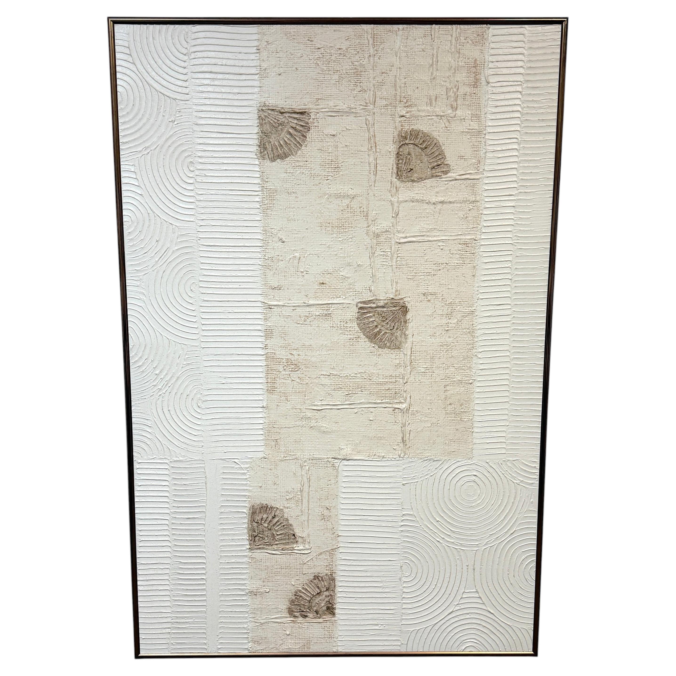 Harris Strong Large Sculptural Shell Mixed-Media Fiber Art, circa 1980s For Sale