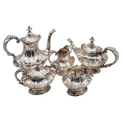 Reed & Barton Five-Piece Silverplate Tea and Coffee Service, 'Victorian' Pattern