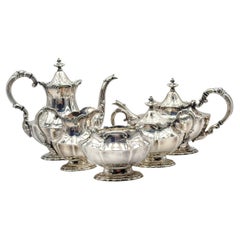 Reed & Barton Five-Piece Silverplate Tea and Coffee Service, 'Victorian' Pattern