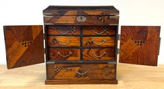 Meiji Japanese Yosegi Marquetry Kodansu Jewelry Cabinet, circa 1900