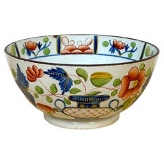 English Gaudy Dutch “Urn” Pattern Pearlware Bowl, circa 1820