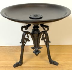 Italian Grand Tour Bronze Zeus Tazza with Tripartite Base, circa 1870