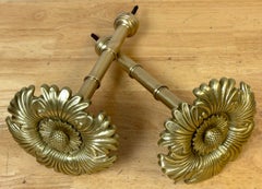 French Napoleon III Bronze Acanthus Curtain Tiebacks , Pair, circa 1860