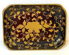 Japanese Meiji Period Miniature Gold Maki-e Lacquer Presentation Tray