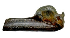 L. Carvin Menier Chocolate Mouse Advertising Paperweight, circa 1910