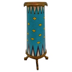 Early 20th Century Turquoise Cloisonné Enamel and Gilt Brass Tripod Vessel