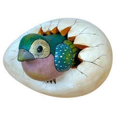 Sergio Bustamante, Attributed Hatchling Bird Pottery Sculpture