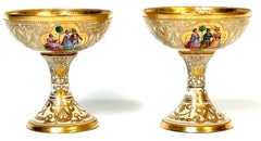 Pair of Ambrosius Lamm Dresden Porcelain Coupes or Compotes, circa 1935