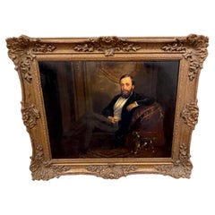 Signed N. Pugin English Victorian Bachelor, Terrier and Cocktail, Circa 1860