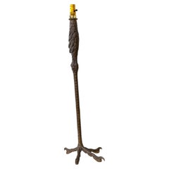 Monumental Aesthetic Movement Bird Talon Lamp, Manner of P. E. Guerin, 19th C.