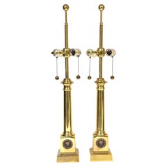 Pair of Brass Doric Column Lamps, for the Citadel, circa 1960s