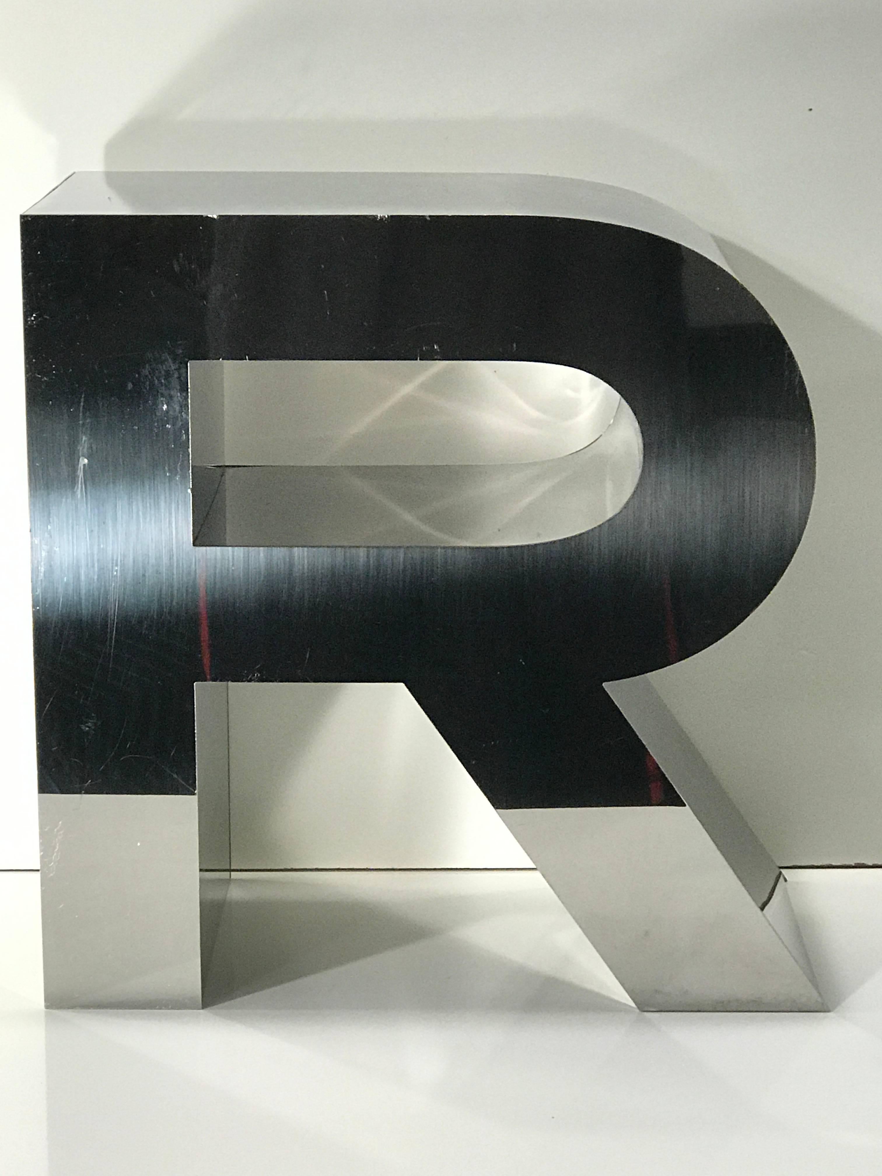 Vintage Ralph Lauren logo letters, In two parts, large-scale capital R & L 
Measures: As shown 22.5