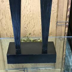 Tom Dixon Style Ebonized Hairpin Table Lamp