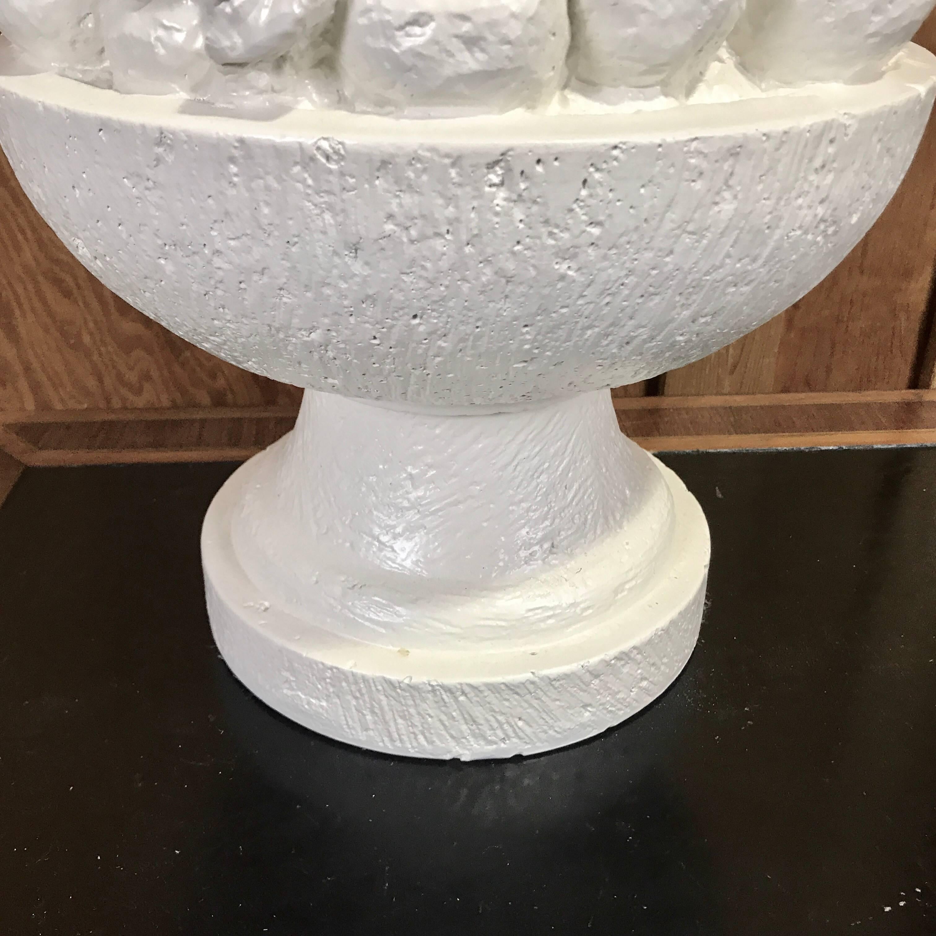 Large Blanc De Chine Bowl of Fruit Lamp, in the Manner of John Dickenson In Good Condition In West Palm Beach, FL
