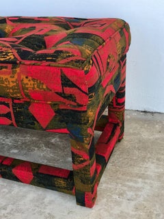 Milo Baughman Parsons Upholstered Long Bench, in Vintage Larsen Fabric