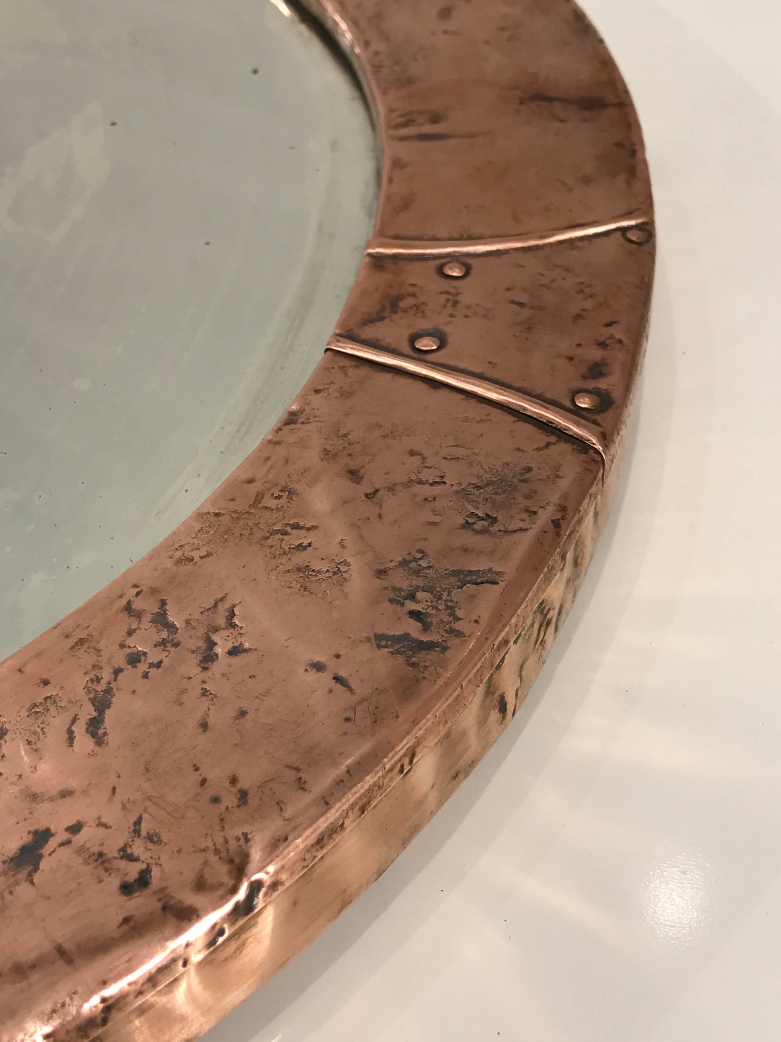 hammered copper mirrors