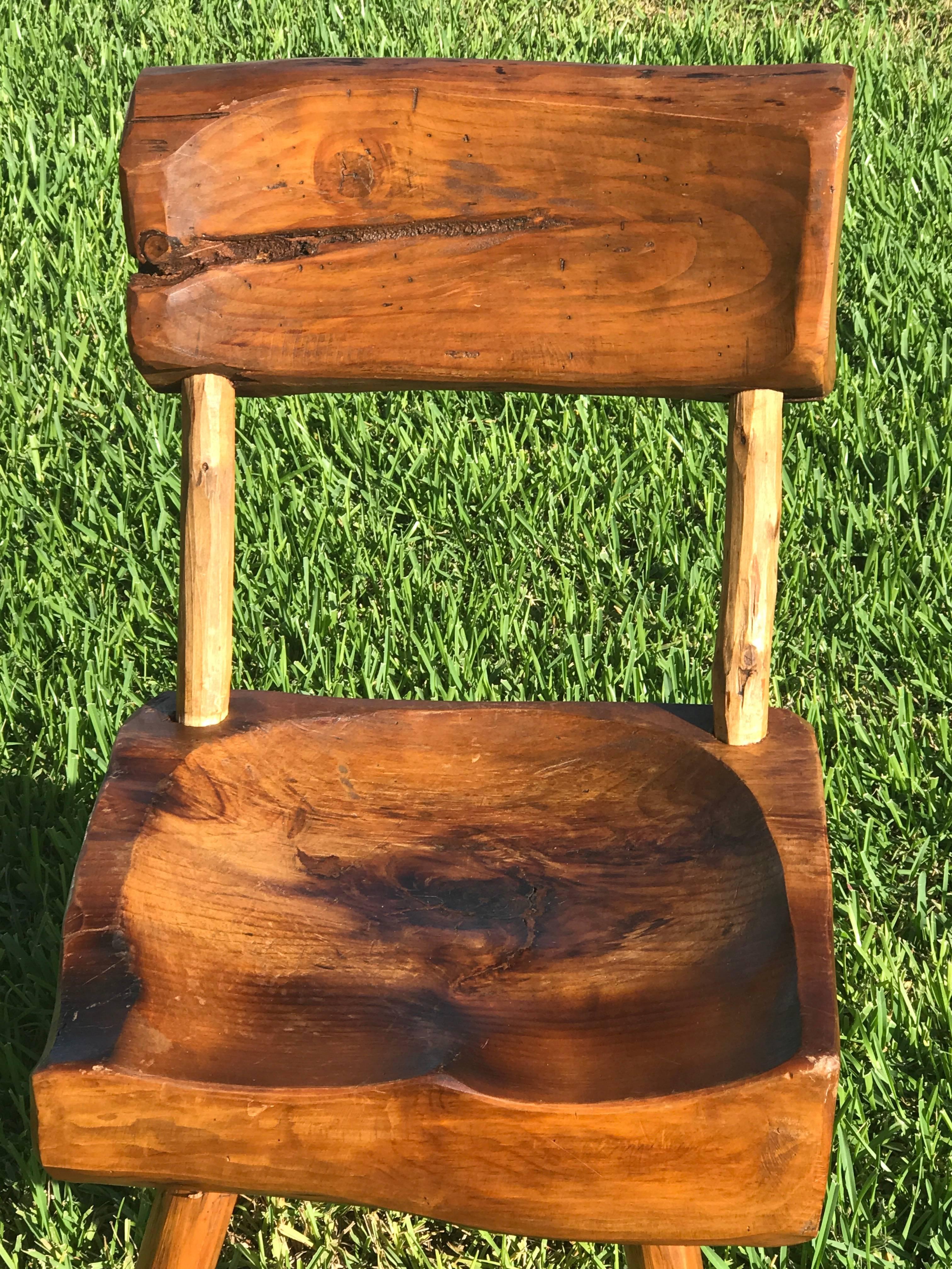 20th Century Four Adirondack Carved Chairs