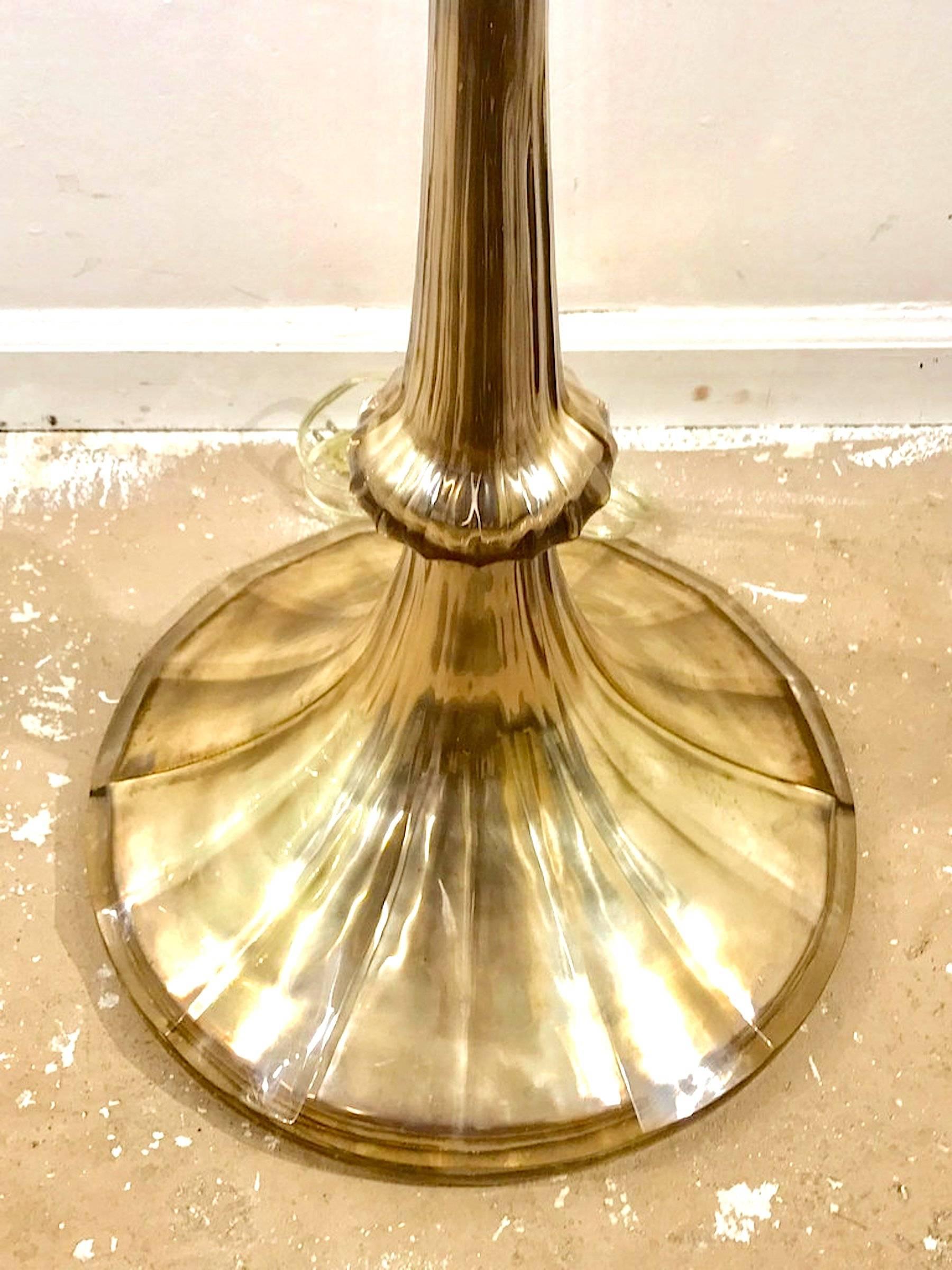 Polychromed Mercury Lucite Floor Lamp, in the Style of Murano