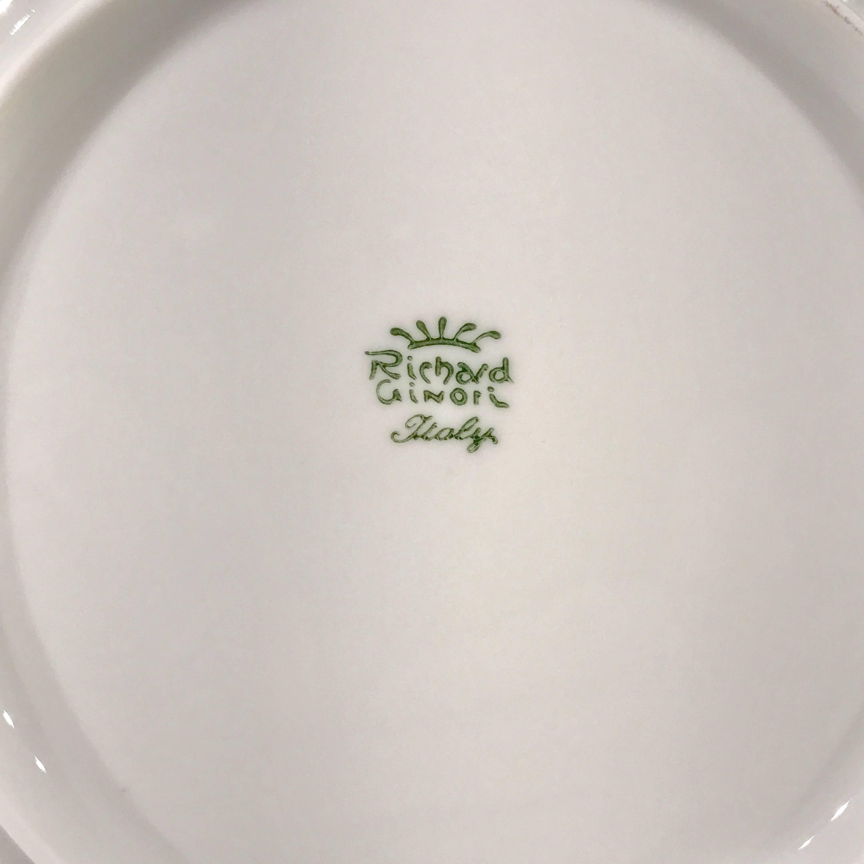 Porcelain Pair of Gio Ponti Jockey Motif Plates for Richard Ginori