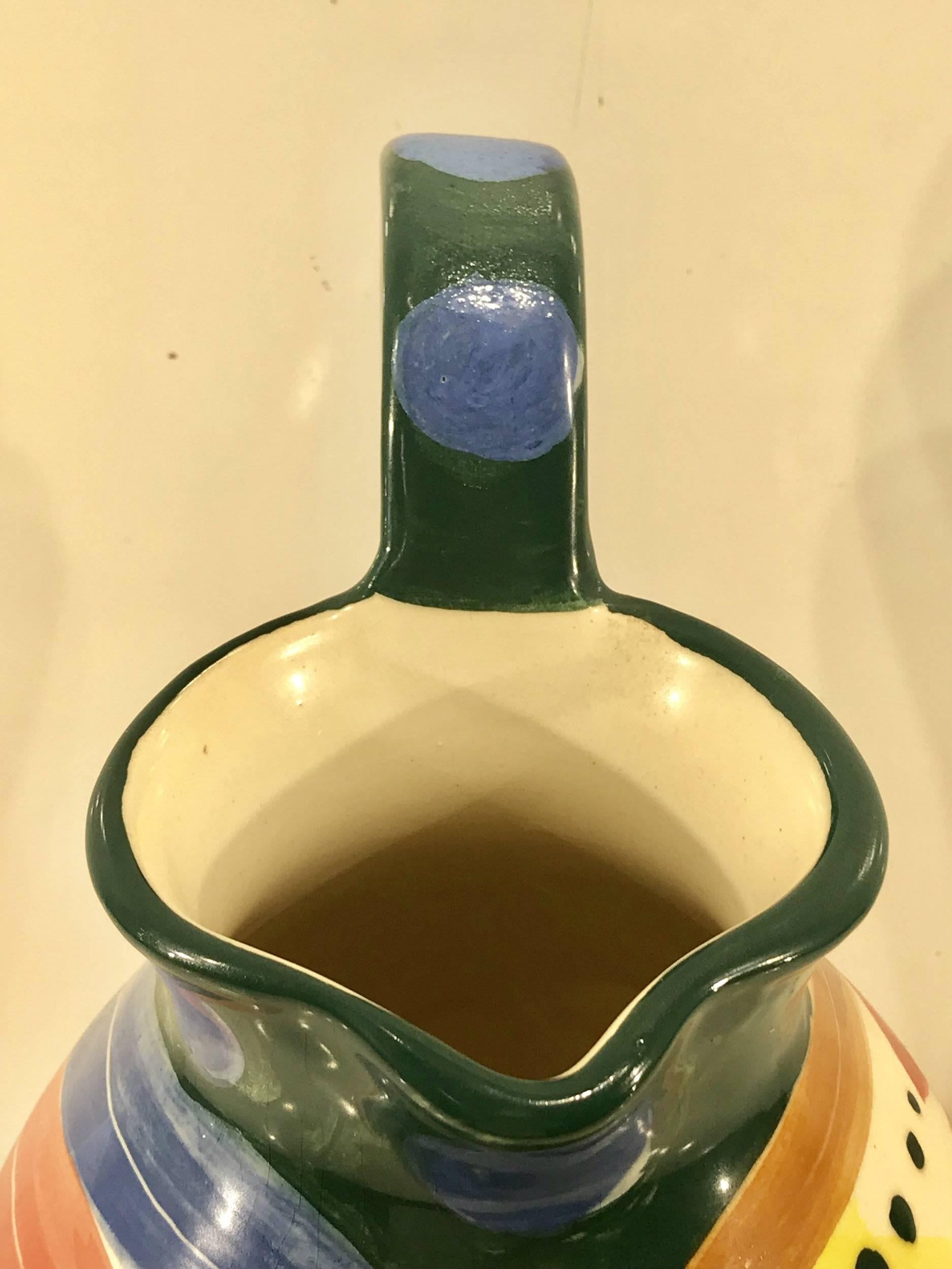 After Picasso 'Femme Du Barbu' Pottery Pitcher, Stamped Edition Picasso In Excellent Condition In West Palm Beach, FL