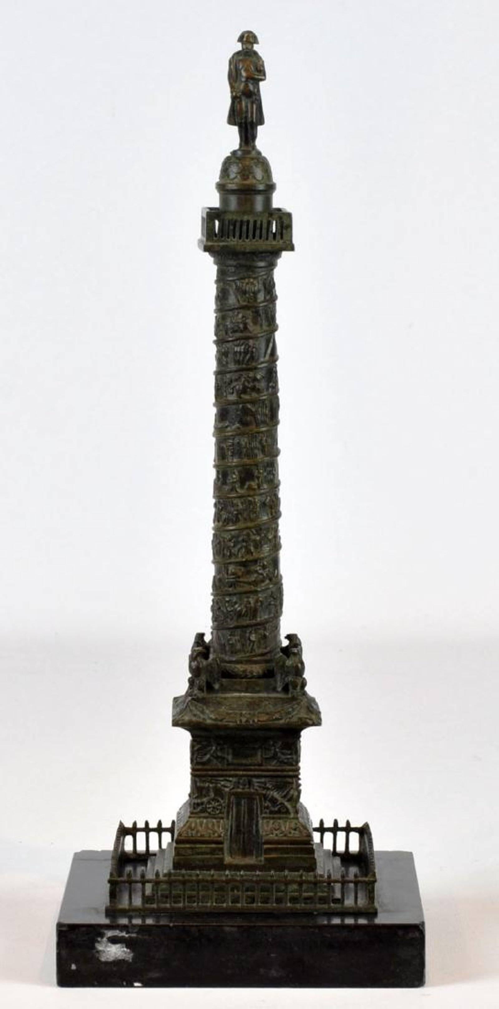Grand Tour patinated bronze model of the Vendôme Column, a fine example.