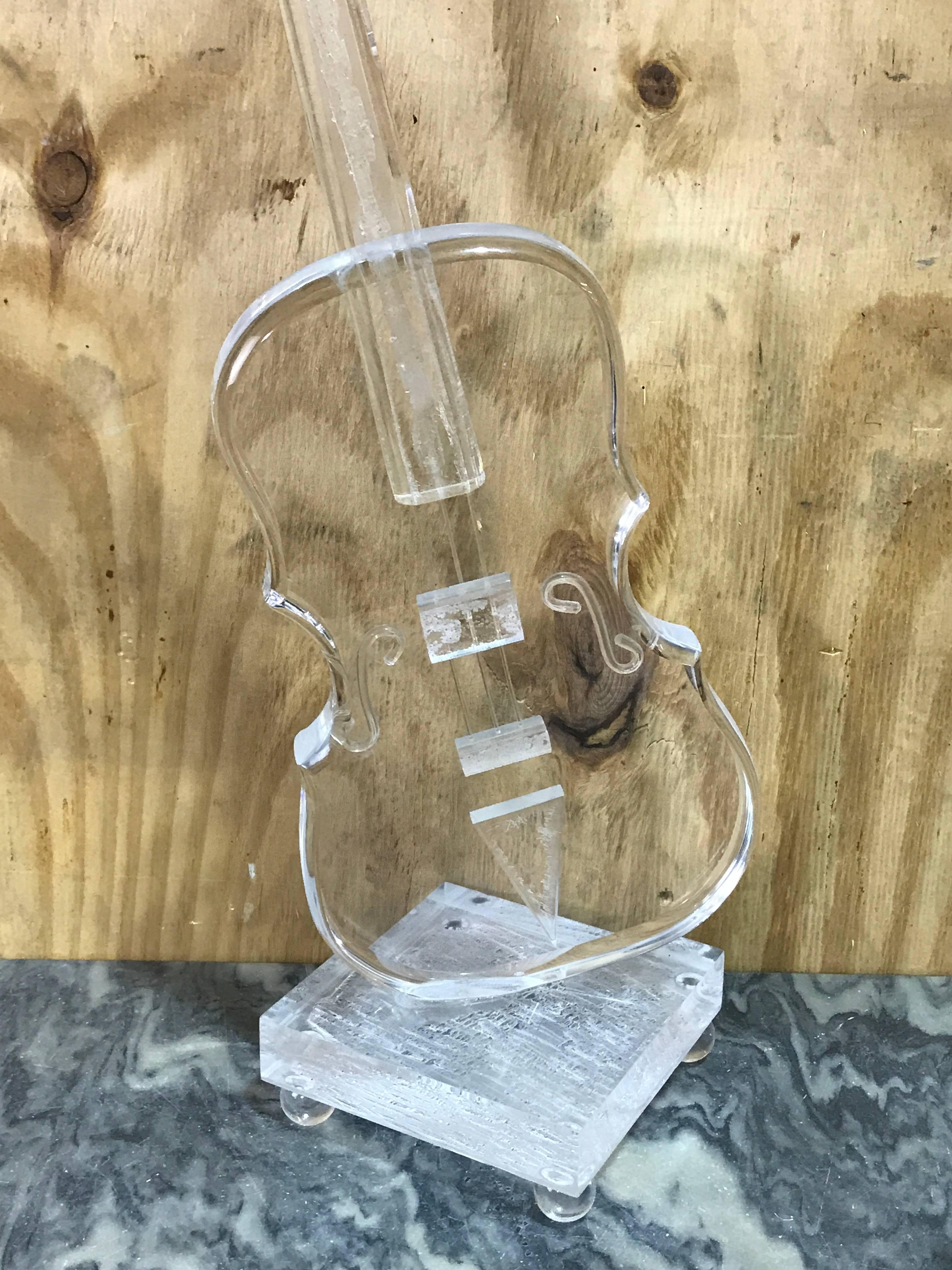 Lucite  Sculpture of a Violin, in the Style Armand 3