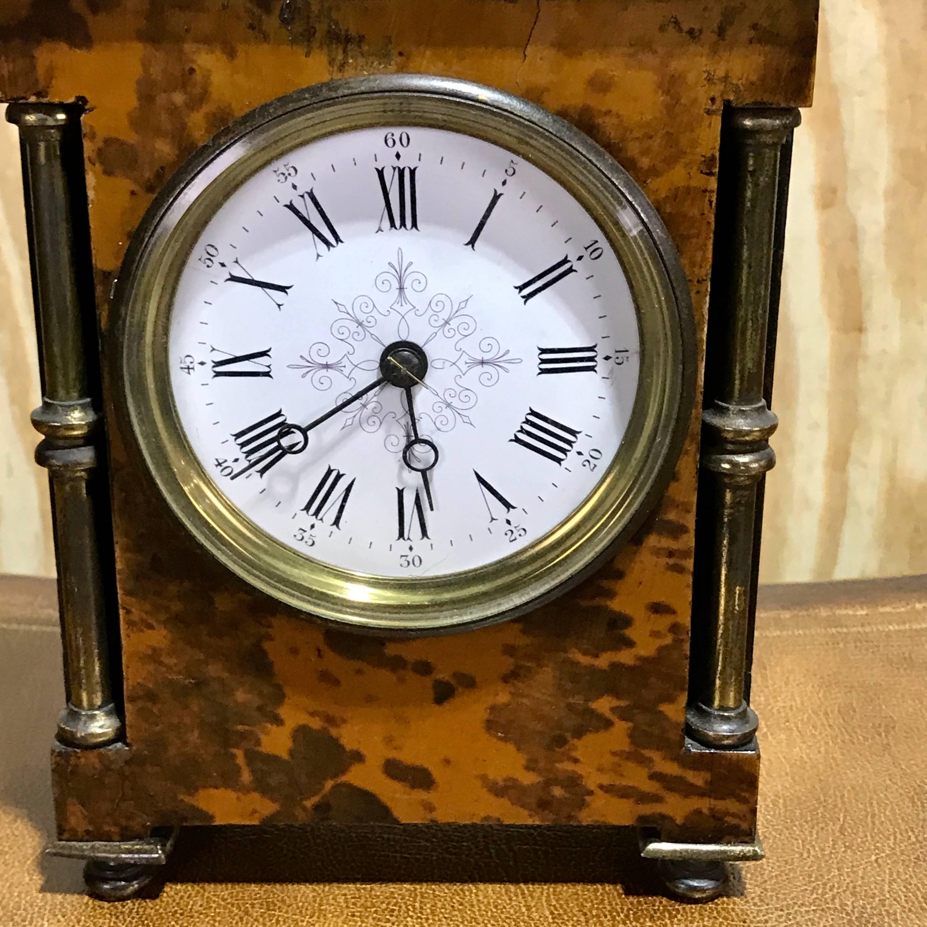Regency Antique English Tortoiseshell Bracket Clock