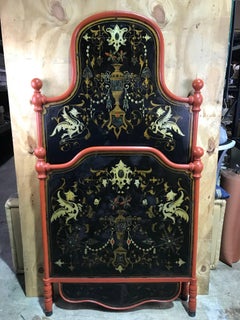 Exquisite Napoleon III Tole Single Bed