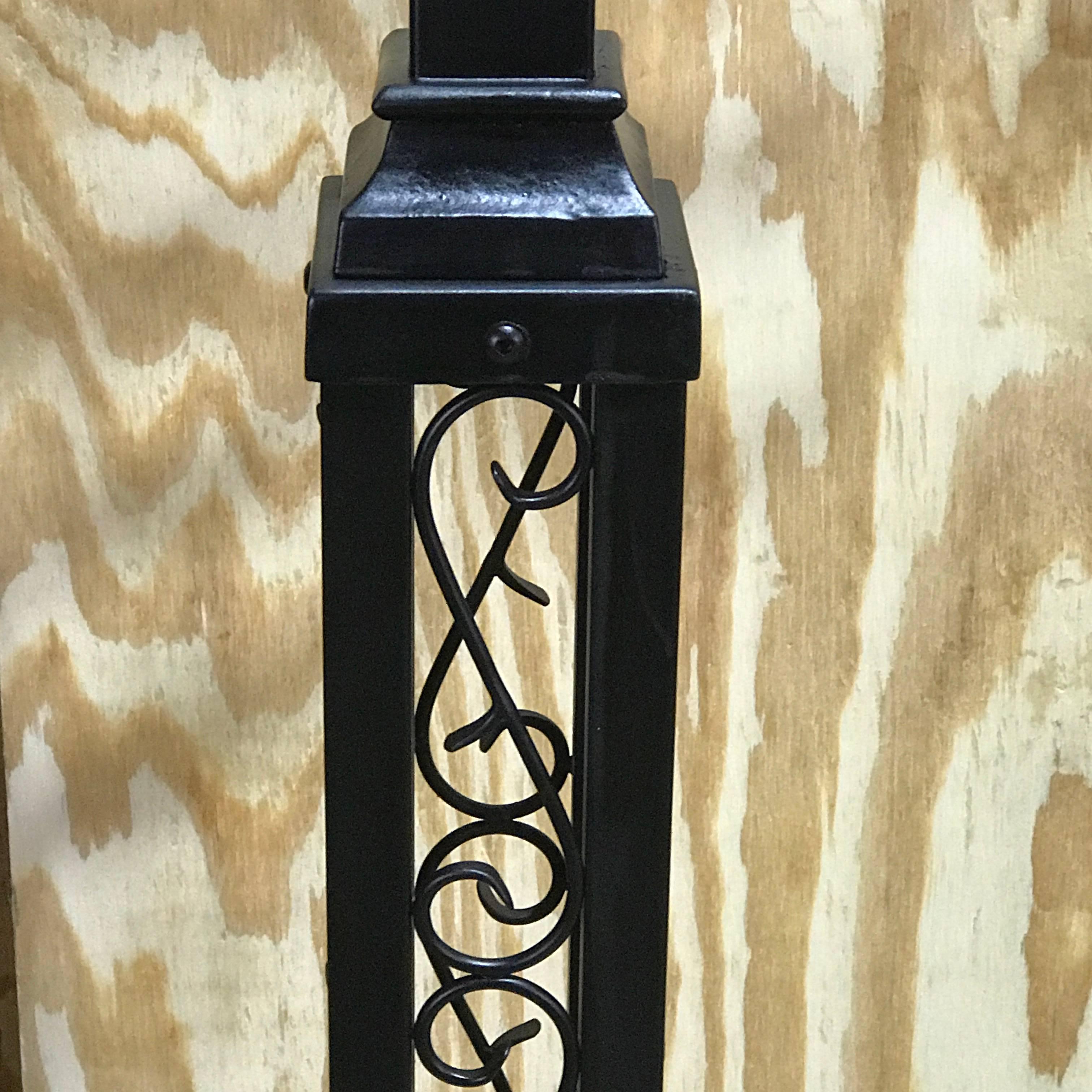 Late Victorian Victorian Style Wrought Iron Lamp Post Hanging Planter, from Walt Disney World