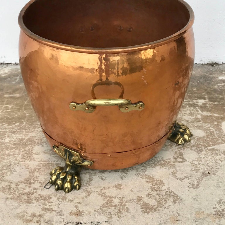 English Copper and Brass Planter at 1stDibs