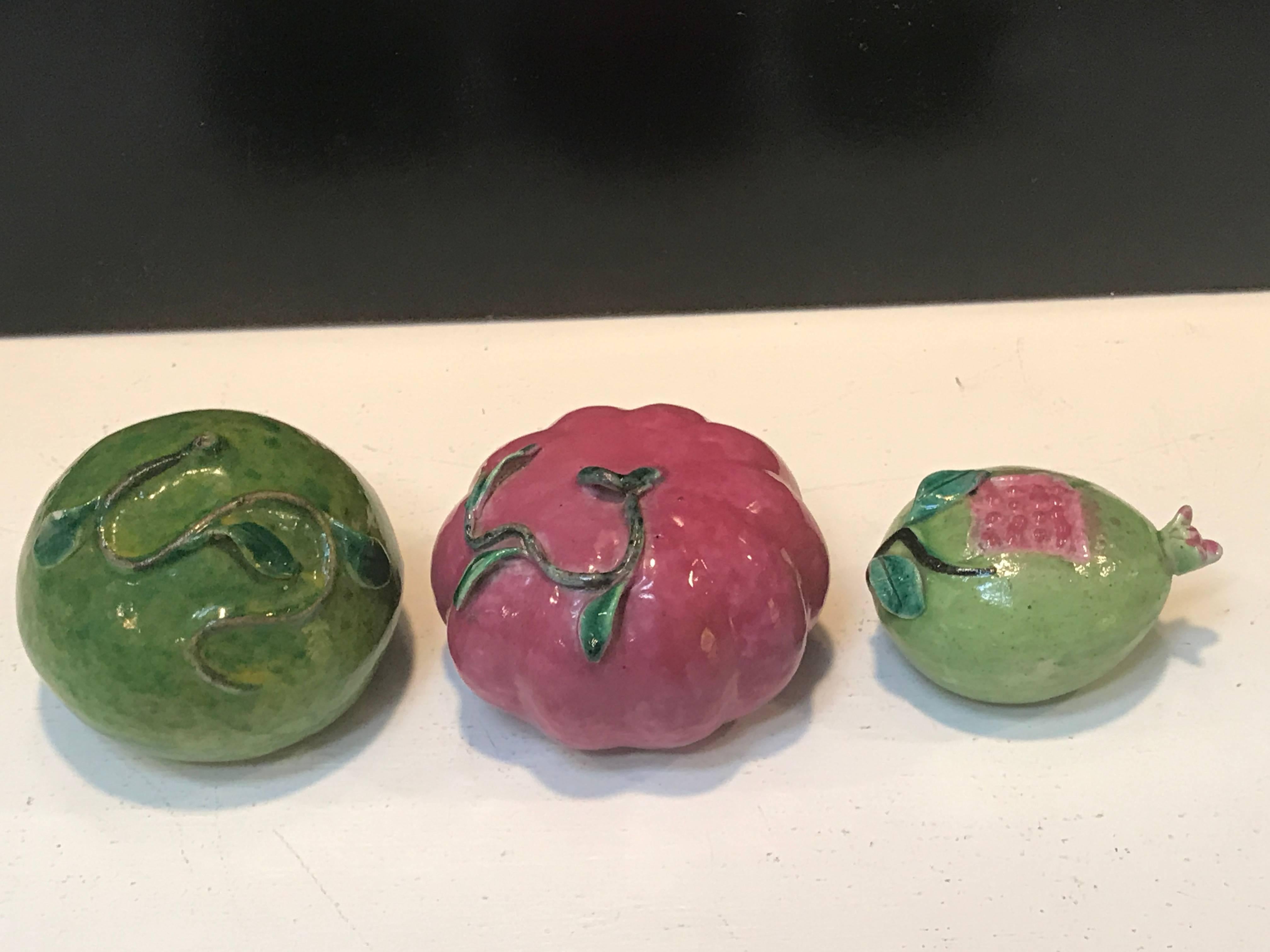 Chinese Export Porcelain Altar Fruit Grouping 1