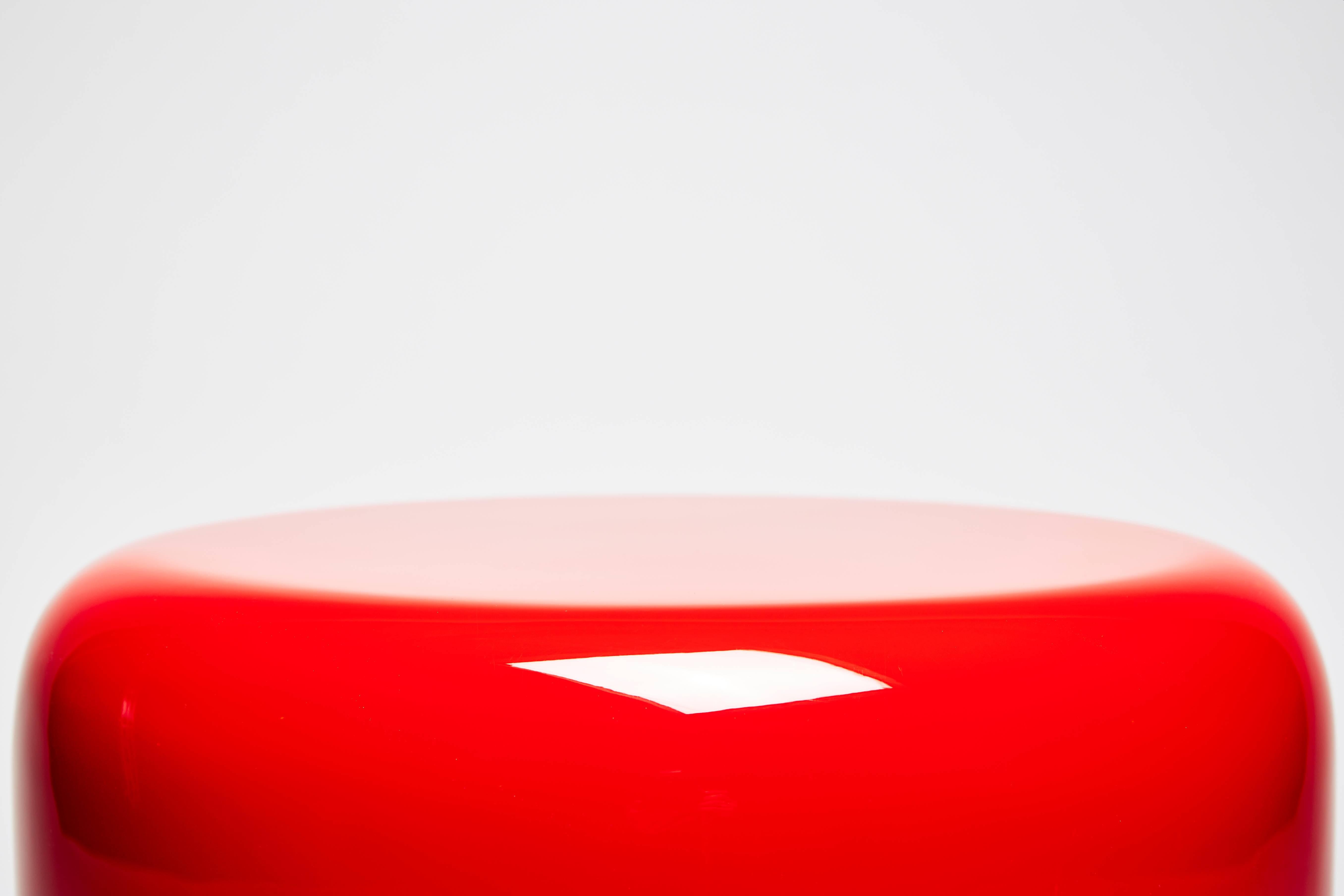 Vietnamese Side Table, Iconic Red DOT by Reda Amalou Design, 2017 - Glossy or mate lacquer  For Sale