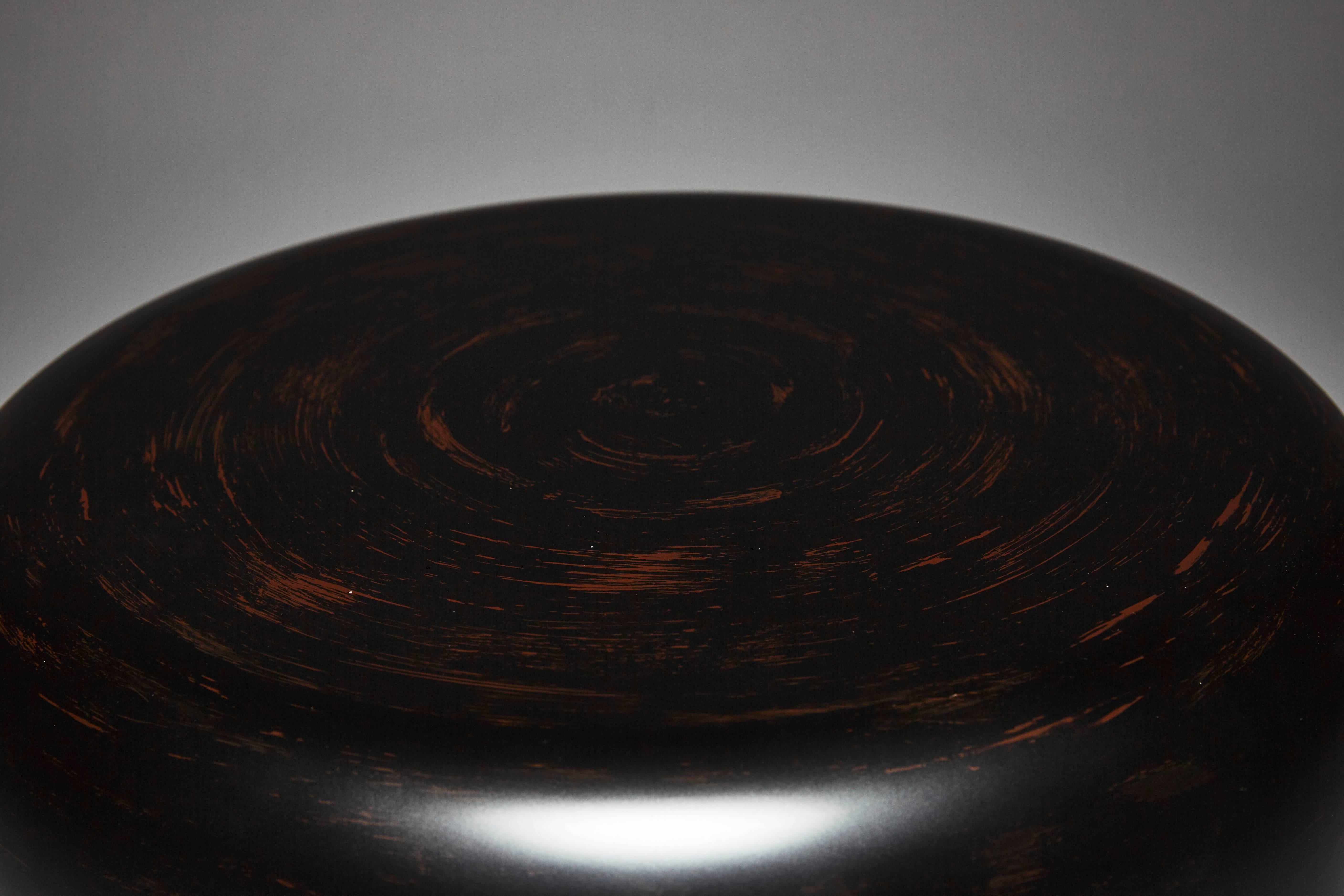 Wood Side Table, Black & Brown DOT by Reda Amalou Design, 2016 For Sale