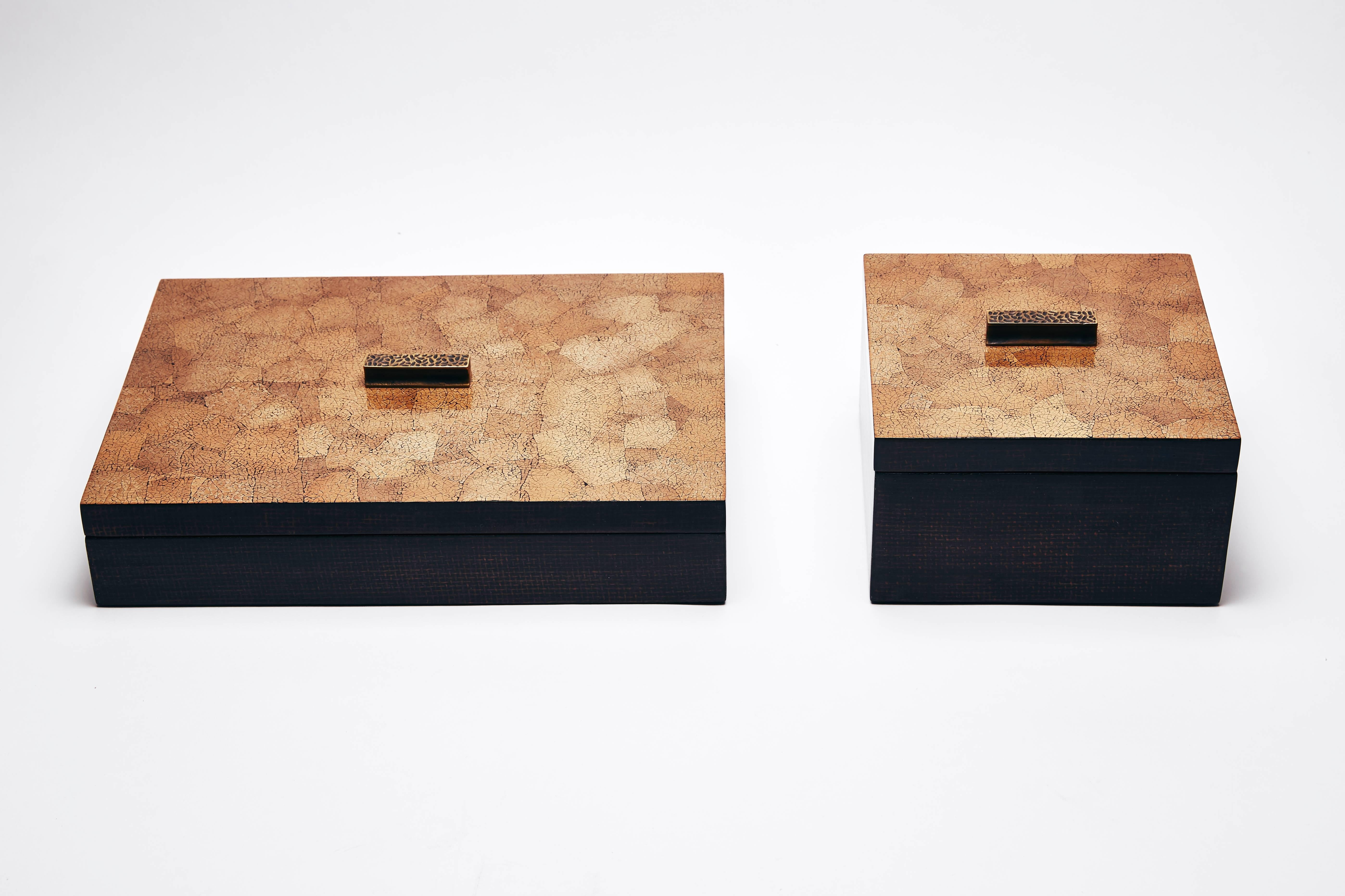Minimalist Decorative Boxes, ELLA by Reda Amalou Design, 2016 - Brown Eggshell For Sale