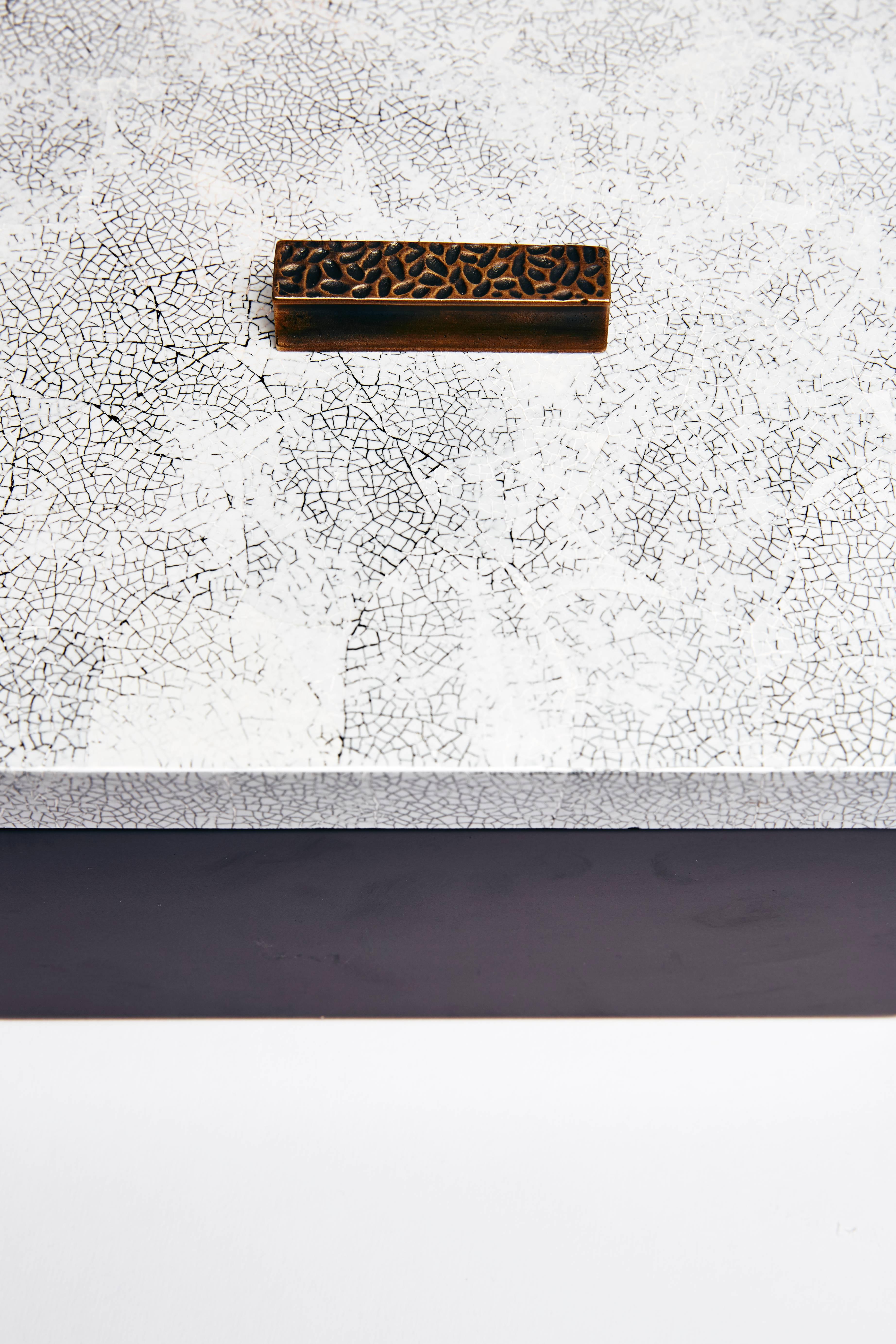 Decorative Boxes, ELLA by Reda Amalou Design, 2016 - White Eggshell, Black In New Condition For Sale In Paris, FR