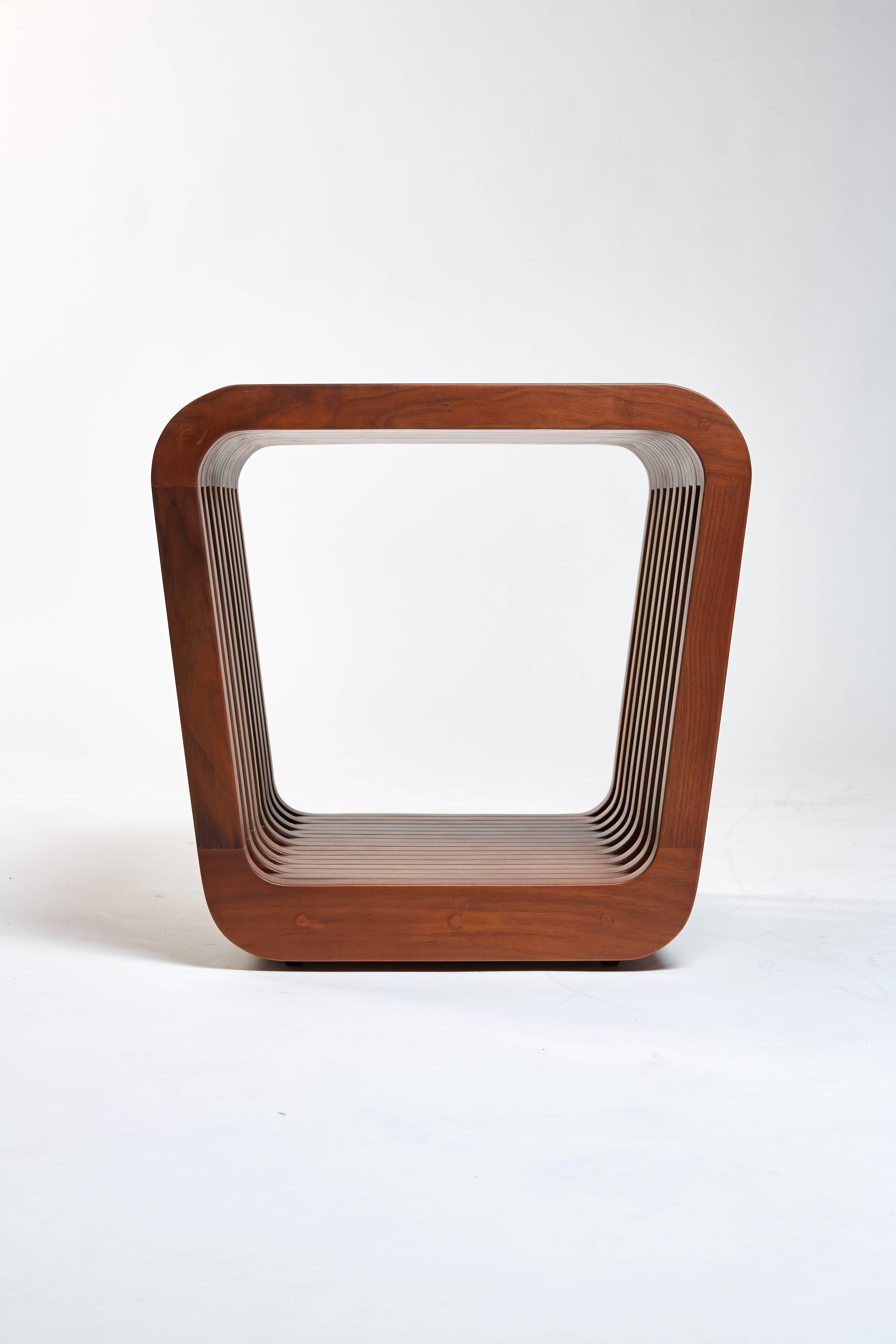 Vietnamese Stool or side Table, LINK by Reda Amalou, 2016, American Walnut For Sale