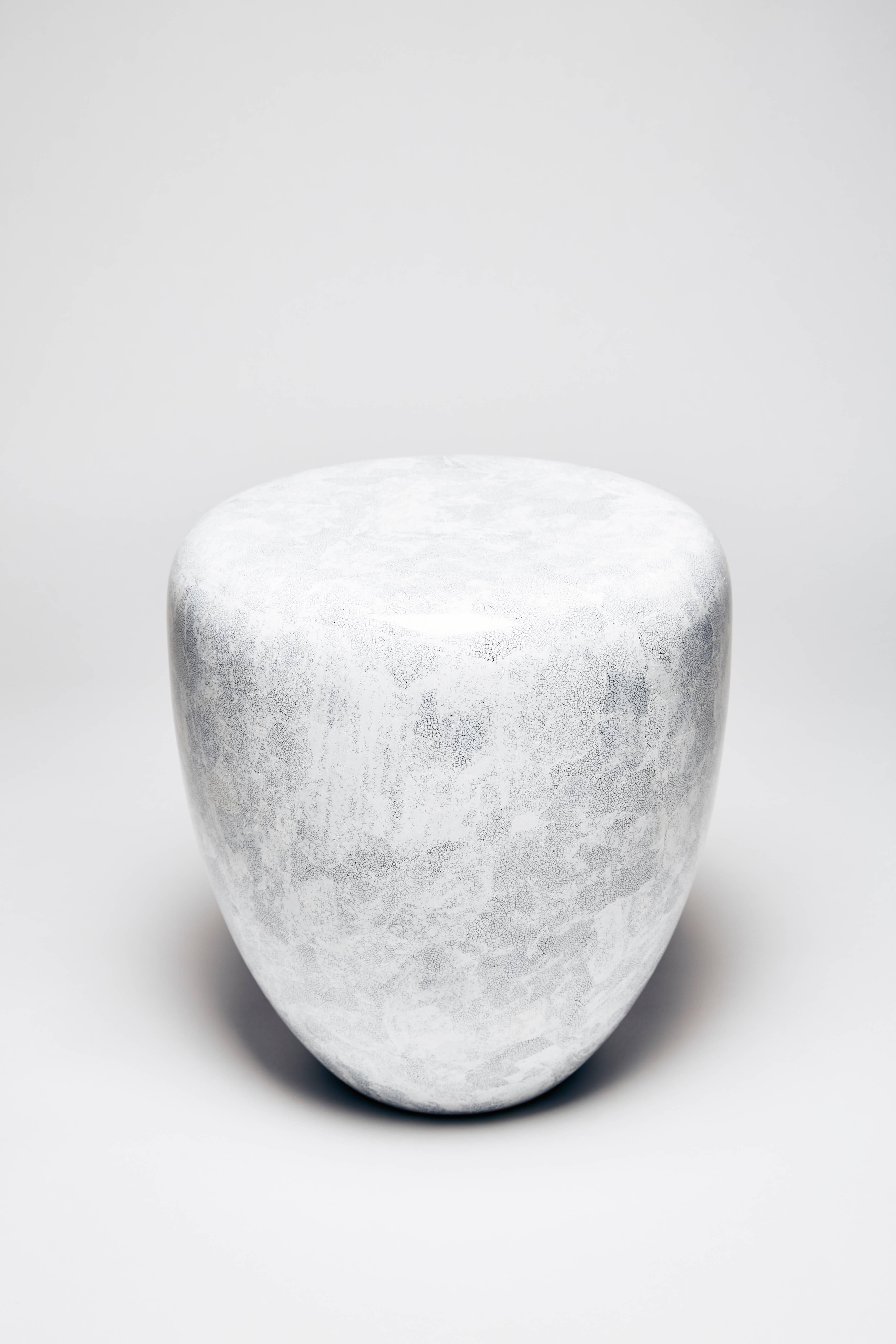 Contemporary Side Table, White Eggshell DOT by Reda Amalou Design, 2016-Glossy or mate For Sale