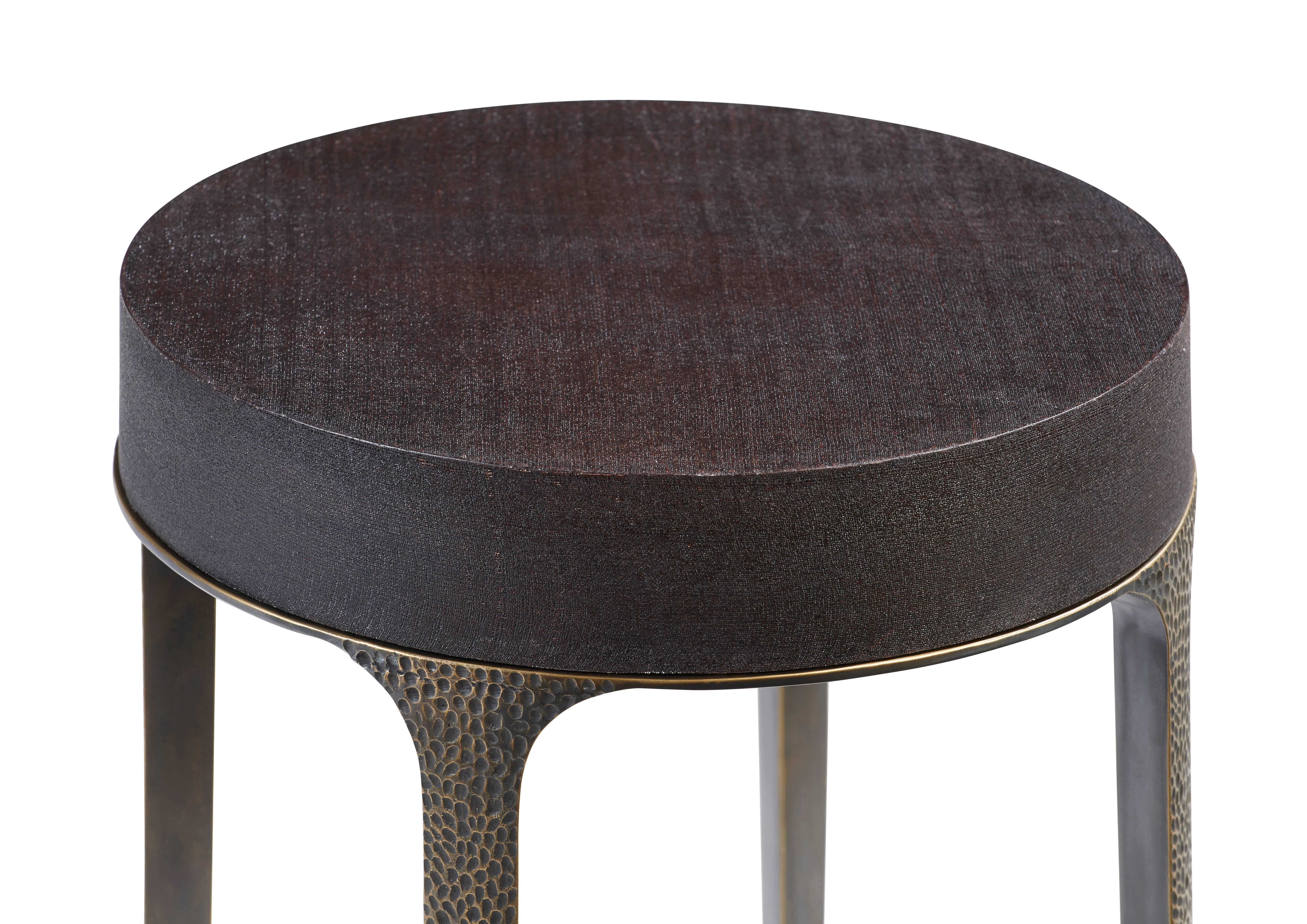 Minimalist Side Table, LADY BUG by Reda Amalou Design, 2017, Legs in Hammered bronze  For Sale