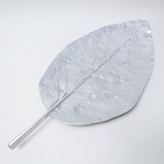 Large Brutalist Leaf Centerpiece in Aluminium Cast, circa 1970