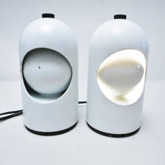 Pair of Italian Nightlamps Selene, circa 1965