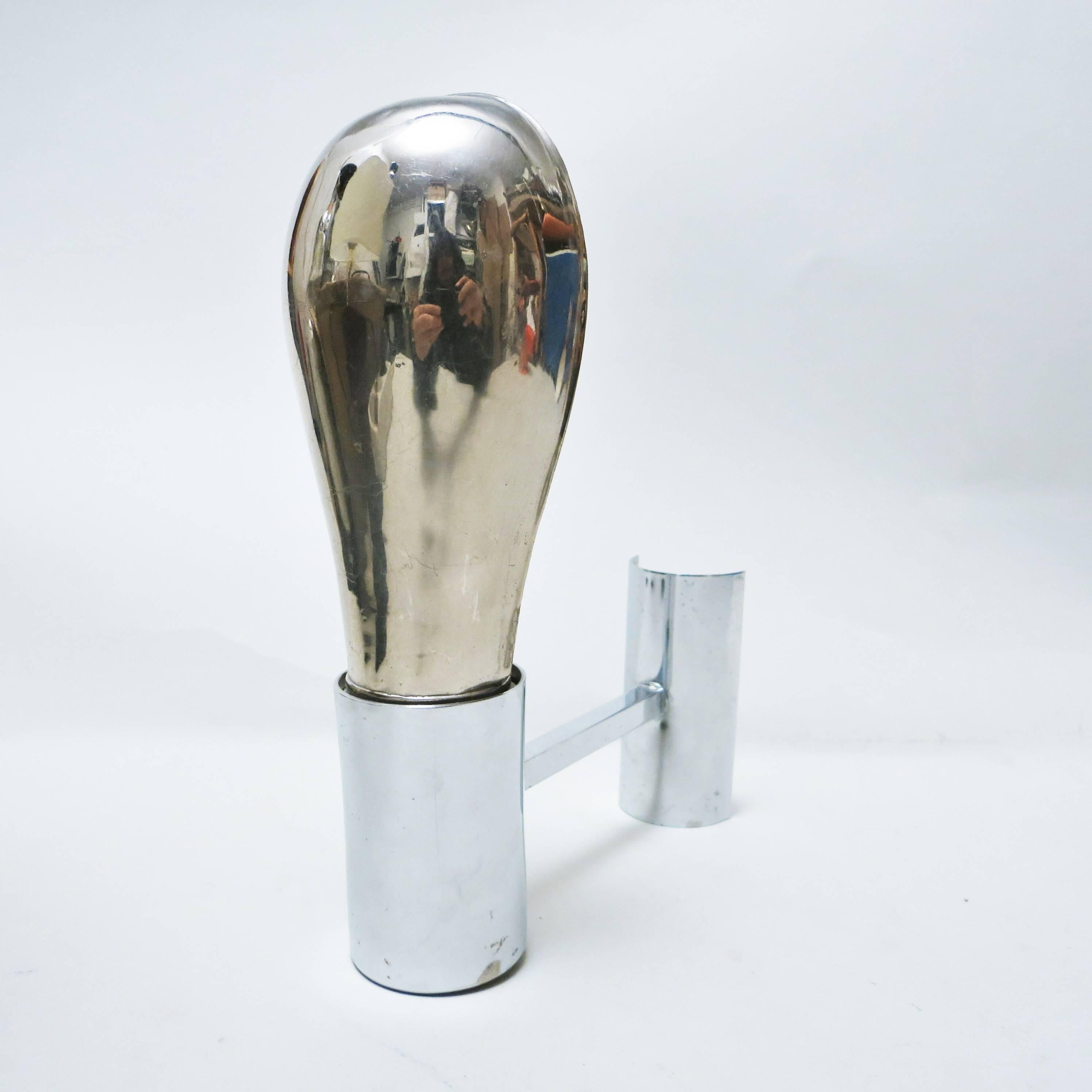 French Mid-Century Modern Chrome Sconce  For Sale 1