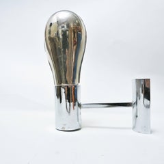 French Mid-Century Modern Chrome Sconce