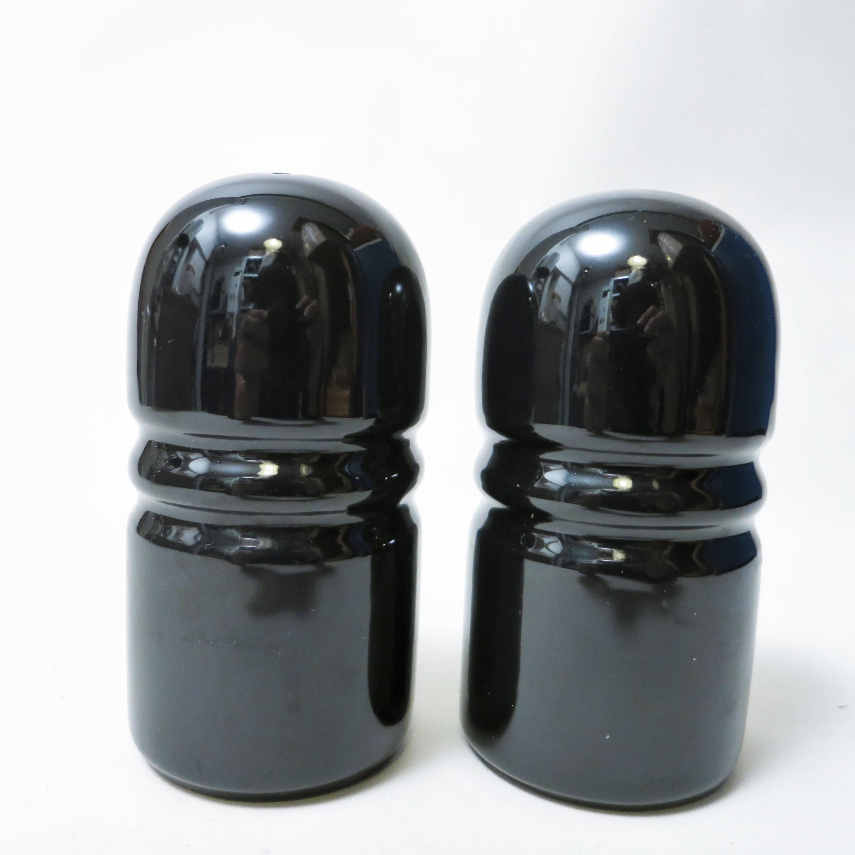 Enameled Salt and Pepper Shakers by Pino Spagnolo Sicart