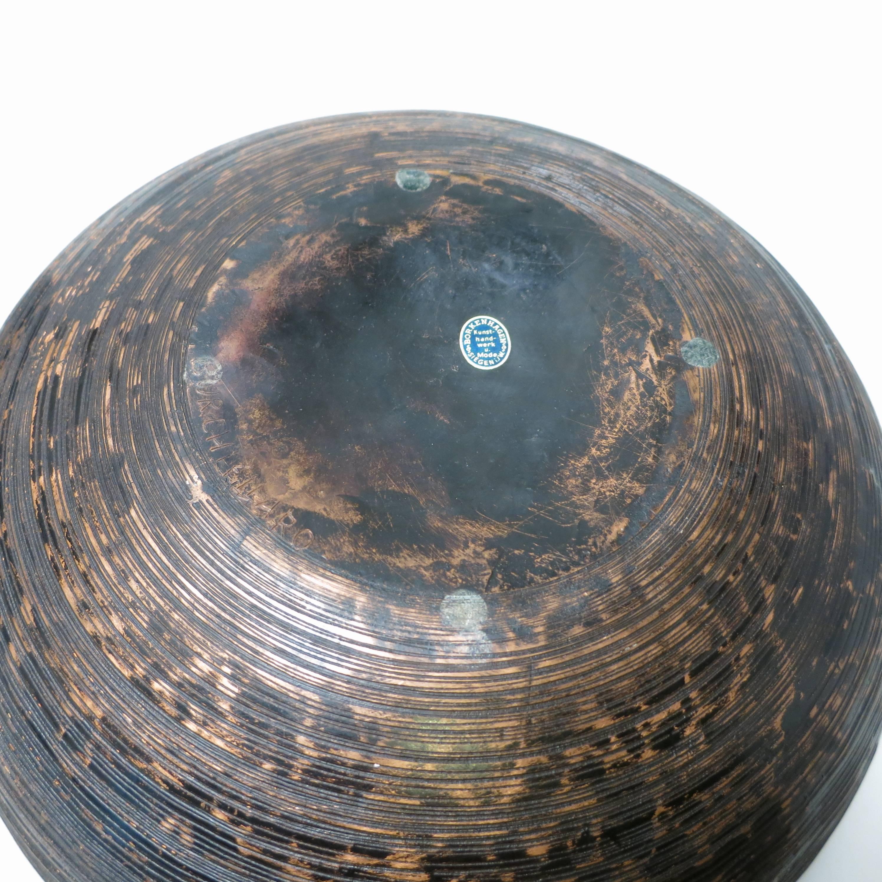 Lorenzo Burchiellaro Brutalist Copper Ball Sculpture For Sale 1