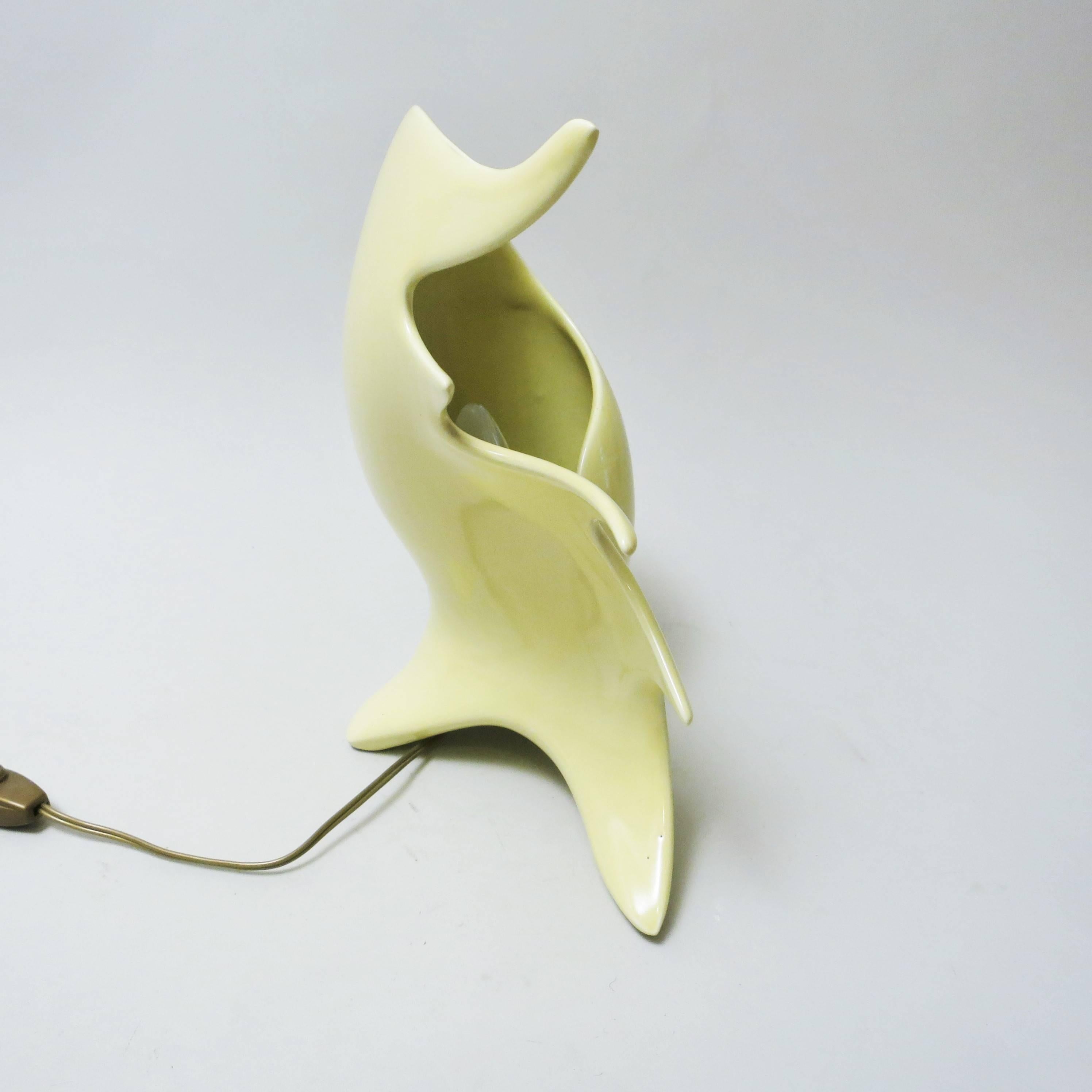 Italian Conchiglia Ceramic Lamp by Antonia Campi