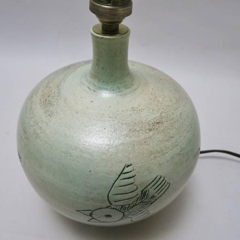 French Ceramic Lamp by Jacques Blin, circa 1950