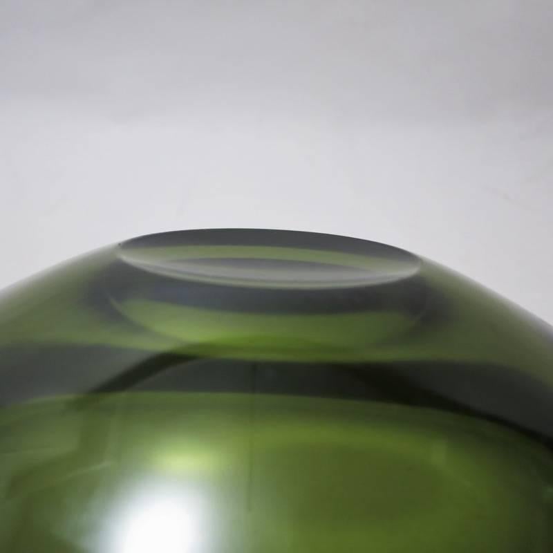 Japanese Mid-Century Modern Glass Bowl by Denji Takeuchi for Saski In Good Condition In Paris, FR