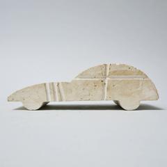 Italian Sport Car Paperwieght in Travertine by Fratelli Mannelli, circa 1970