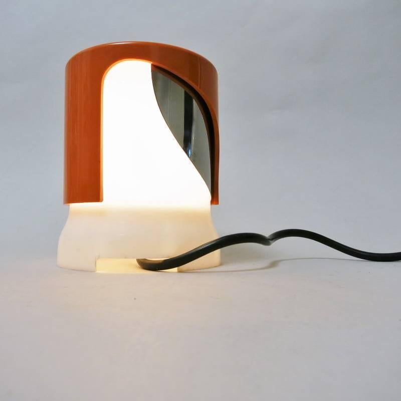 Orange Italian Lamp KD24 by Joe Colombo for Kartell, 1968 In Good Condition In Paris, FR