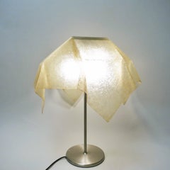 Italian Mid-Century Modern Lamp with Fiberglass Shade by Gregorietti